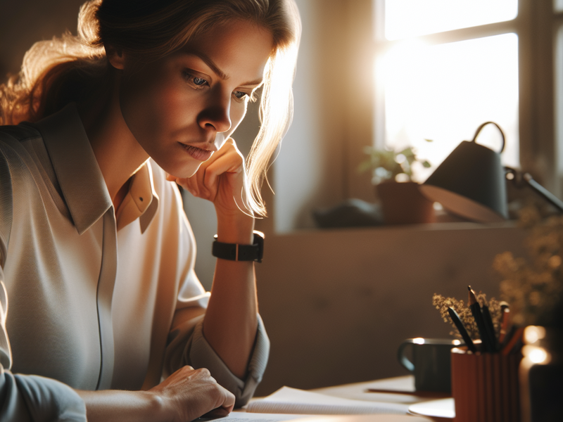 Profissional estudando em casa