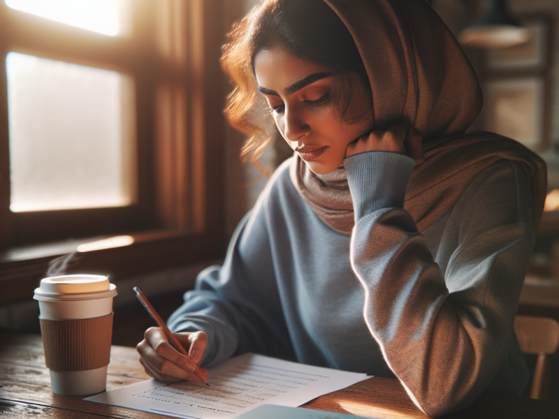 Estudante resolvendo questões de múltipla escolha