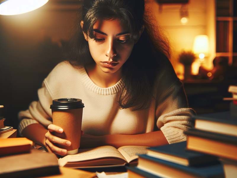 Estudante concentrado